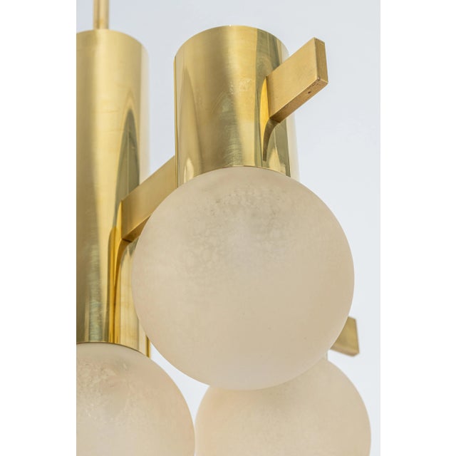 1960s Stunning Sciolari Brass Chandelier, Italy, 1960s For Sale - Image 5 of 13