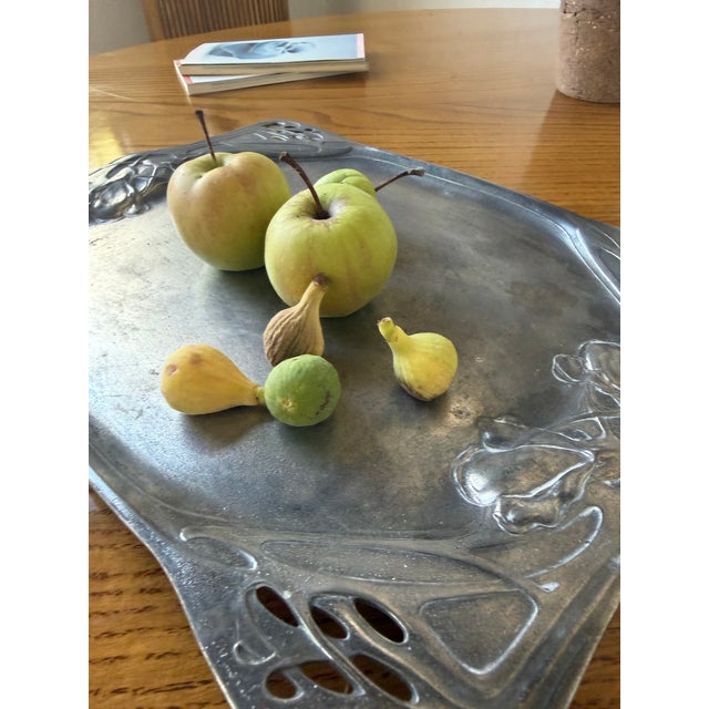 Vintage Belle Époque Pewter Tray, 1900s For Sale - Image 15 of 18
