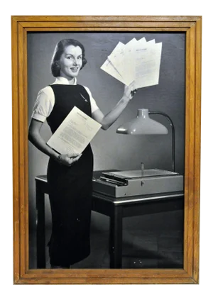 Mid 20th Century Framed 1956 Kodak Verifax Copier Ad I