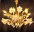 Gold Vintage Murano Style Milk Glass Calla Lily Chandelier For Sale - Image 8 of 10