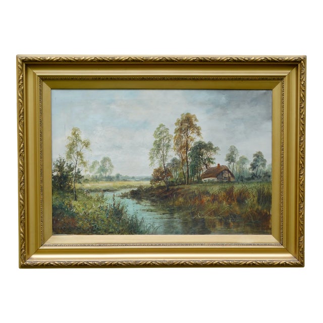Stream in a Landscape Oil Daniel Sherrin 1868-1940 Listed Hammer Prices For Sale