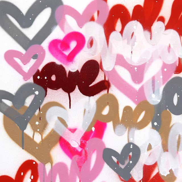 Los Angeles artist Amber Goldhammer paints dramatic abstract compositions in acrylic on canvas featuring energetic...