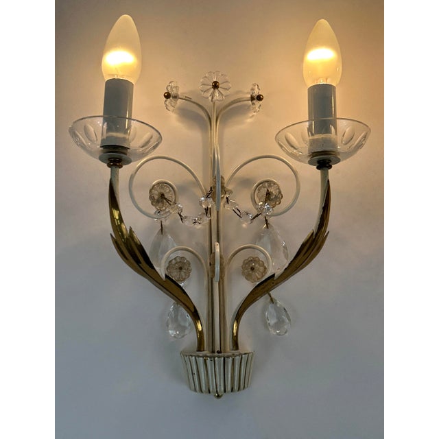 Brass and Glass Sconces from Vereinigte Werkstätten, 1960s, Set of 2 For Sale - Image 6 of 18