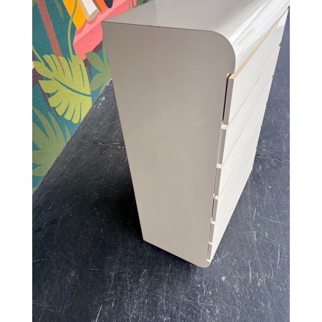 Postmod Cream & Gold Tallboy For Sale In Tampa - Image 6 of 11