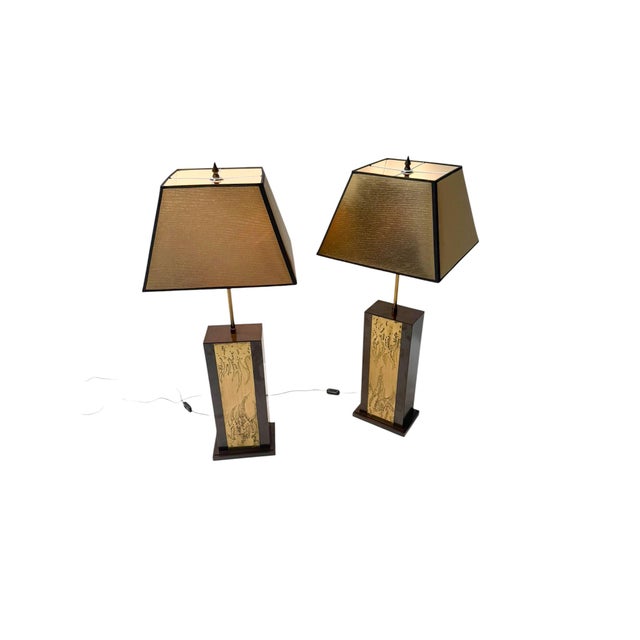 Metal Hollywood Regency Table Lamps by Georges Mathias, Belgium, 1980s, Set of 2 For Sale - Image 7 of 11