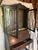 Antique Secretary Desk. Early 1900’s. Antique key included to open cabinet doors & desk. 2 custom glass shelves included.