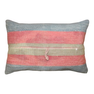 Turkish Striped Kilim Pillow For Sale