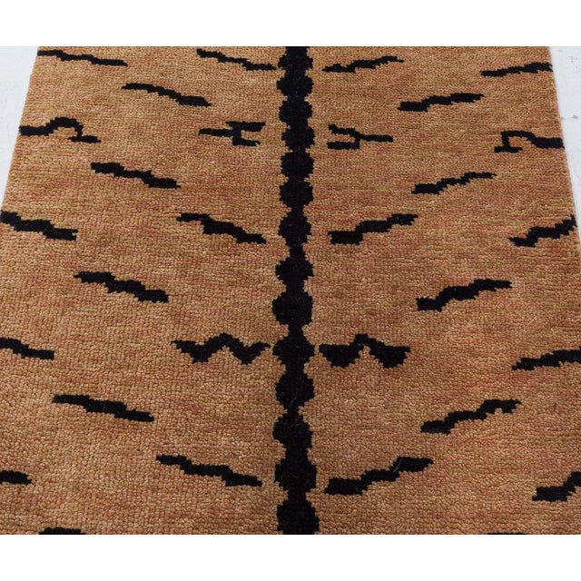 Modern Tibetan “Tiger” Wool Rug by Doris Leslie Blau Size: 2'0" × 3'0" (60 × 91 cm) Color: Black, Brown, Beige An...
