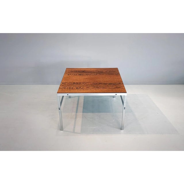 Maroon Vintage Wengé Wood and Steel Side Table by Preben Fabricius & Jørgen Kastholm for Bo-Ex, 1960s For Sale - Image 8 of 12