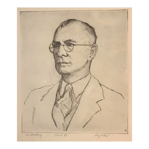1940s Roy Fox Portrait Etching