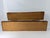 Wood MCM 1950s Cabin Modern Architect Pair of MCM Walnut Wall Shelf Spice Rack in Orange+Blue Background Panels For Sale - Image 7 of 7