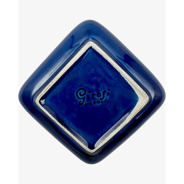 Ceramic Vintage 5-Star Parco Dei Principi Sorrento Hotel Ashtray Dish Italy Blue Ceramic For Sale - Image 7 of 12