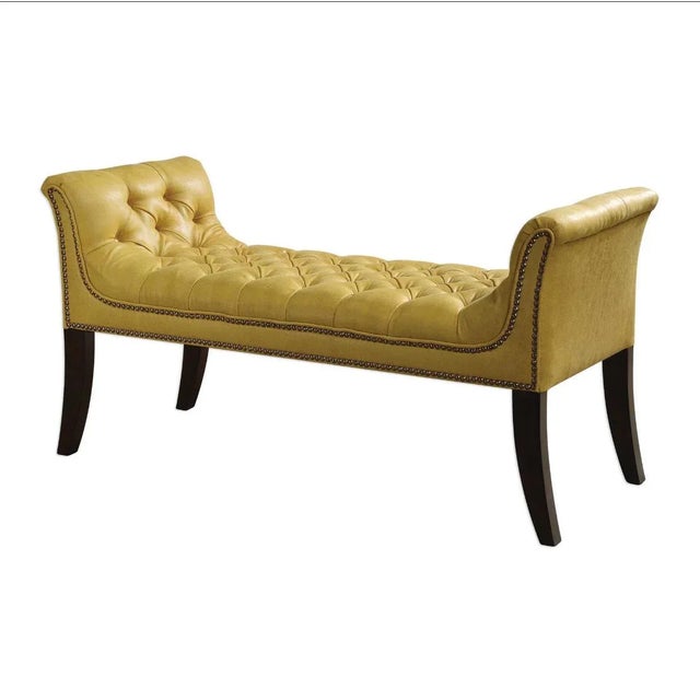 Art Deco Art Deco Style Mustard Bench For Sale - Image 3 of 7