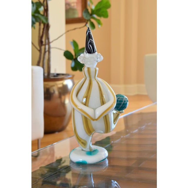 1980s Italian Murano Clown Glass Decanter For Sale - Image 4 of 9