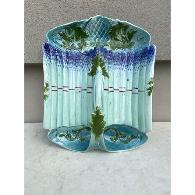 19th Century Large French Asparagus Platter Saint Amand For Sale In Austin - Image 6 of 8