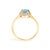 10K Yellow Gold Blue Aquamarine and 1/10 Cttw Diamond Halo Ring, Size 6.5 For Sale In New York - Image 6 of 7