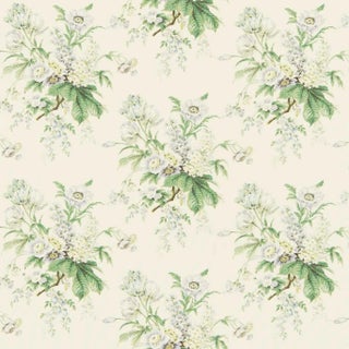 Sanderson Tournier Fabric in Silver/ Cream - a Sample For Sale