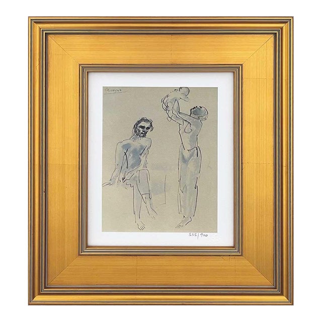 Pablo Picasso Couple With Child Limited Edition Framed For Sale