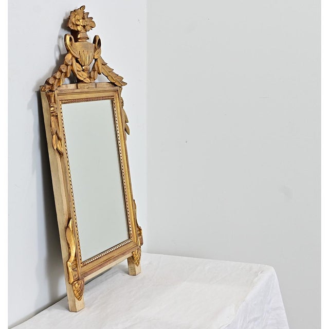 Wood French 19th Century Louis XVI Style Mirror For Sale - Image 7 of 9
