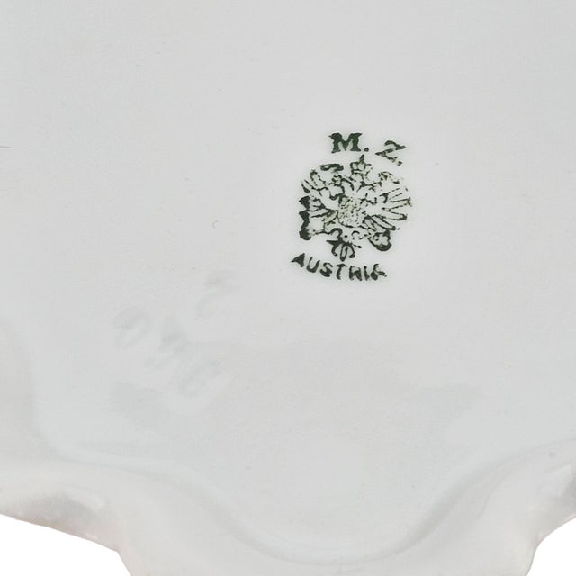 Mz Austria Antique Porcelain Rose Tureen, Covered Footed Serving Dish 14.5" For Sale - Image 14 of 17