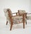 Brown Mid-Century Modern Wooden and Floral Fabric Armchairs, 1960s, Set of 2 For Sale - Image 8 of 14