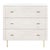 Genevieve 3 Drawer Dresser - Cream/White Washed For Sale