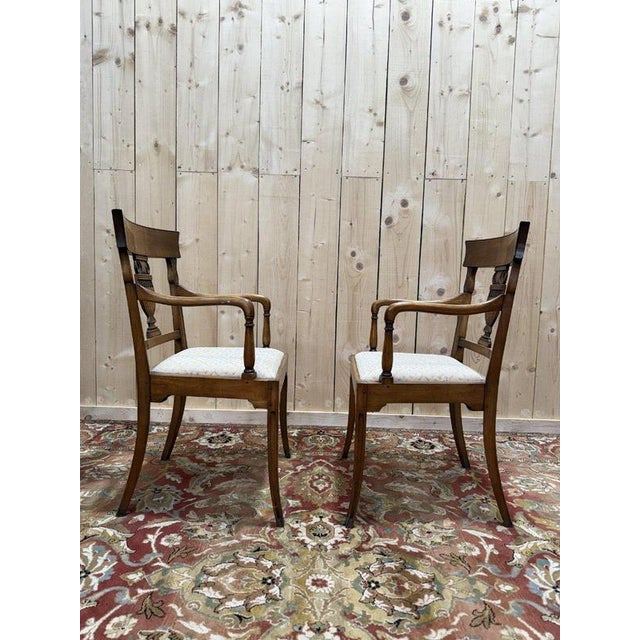 Louis XVI Style Directoire Armchairs, Set of 2 For Sale - Image 5 of 7