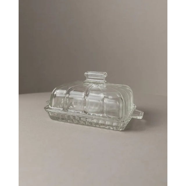 Vintage Butter Dish in Glass, 1940s For Sale - Image 5 of 10