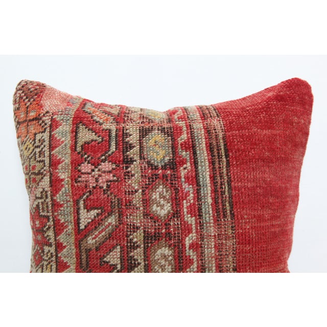 Mid 20th Century Handmade Turkish Rug Pillow Cover -14'' X 14'' For Sale - Image 5 of 9