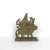 This is a brass statue of the Hindu goddess Durga riding a lion. Durga is a major deity in Hinduism, known as the warrior...