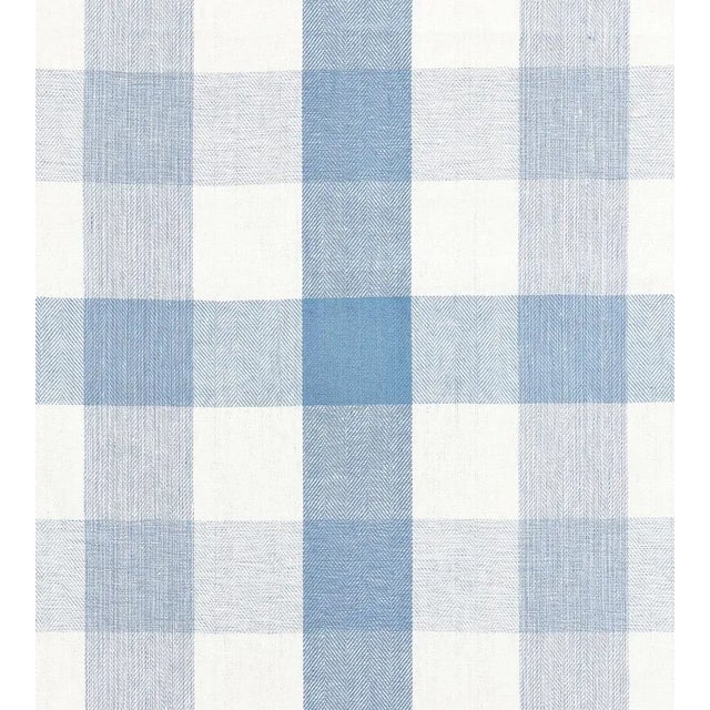 Traditional The House of Scalamandré Westport Linen Plaid Fabric, Sky For Sale - Image 3 of 3