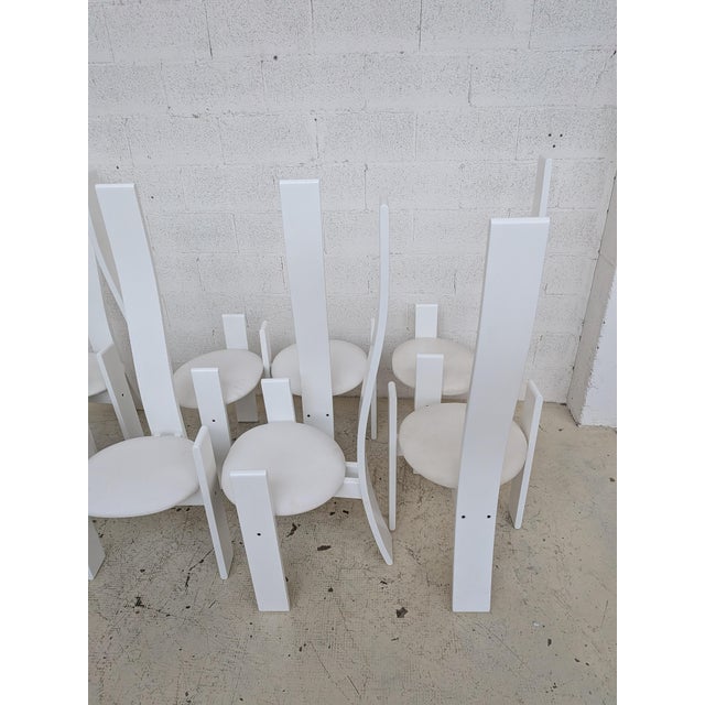 White Golem Chairs by Vico Magistretti for Poggi, 1960s, Set of 8 For Sale - Image 14 of 18