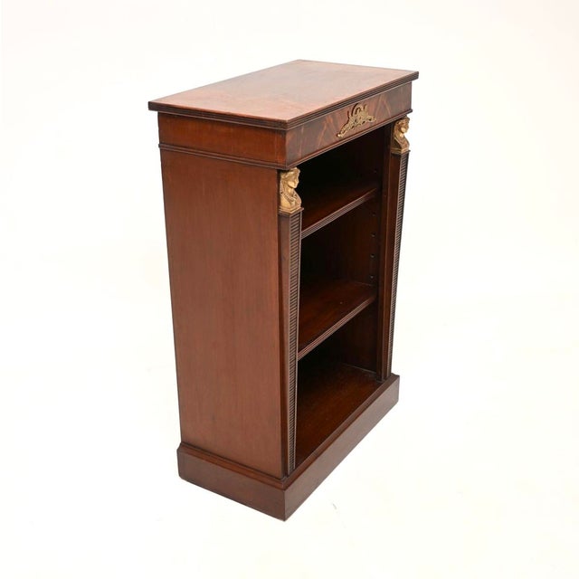 Antique Neoclassical Empire Style Open Bookcase, 1930 For Sale - Image 3 of 10