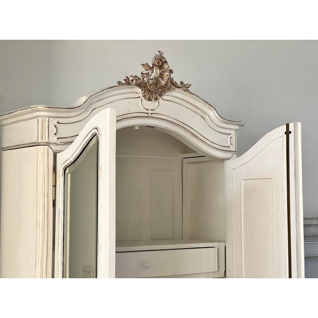 19th Century French Louis XV Provincial Petite Armoire For Sale - Image 9 of 12