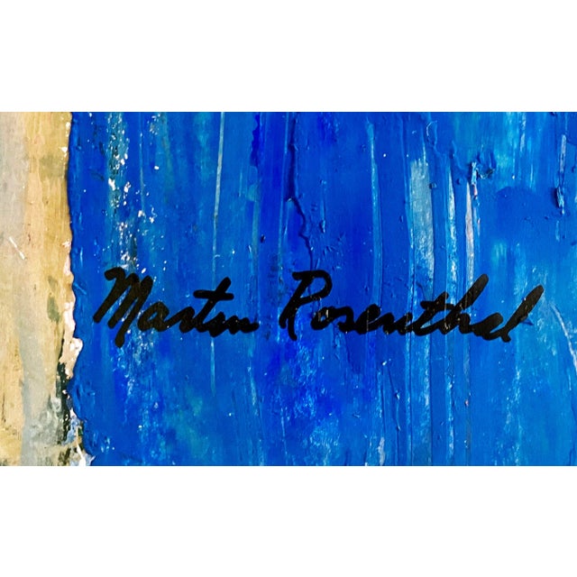 Relocation Super Sale! Colorful Abstract Oil Painting on Paper by Martin Rosenthal For Sale In Miami - Image 6 of 7