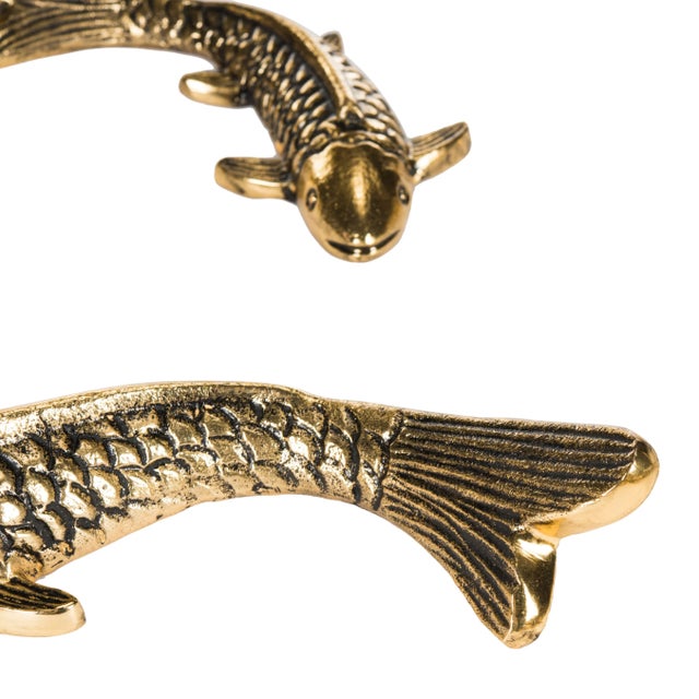 Fish Wall Décor in Gold Antique - 9 Pieces For Sale - Image 4 of 5