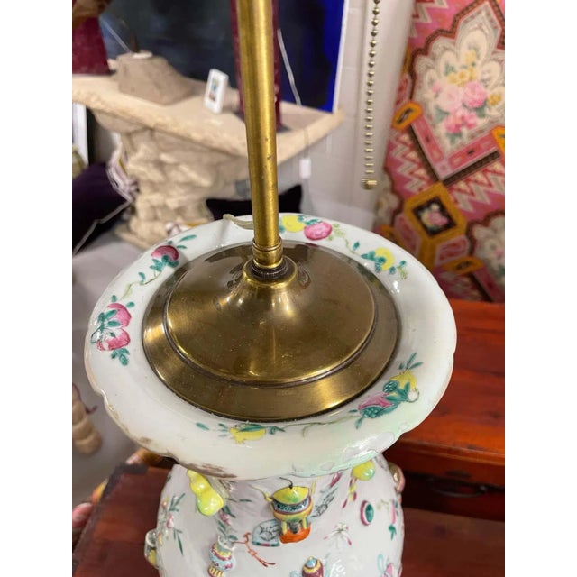 Chinese 19th Century Famille Rose Lamps - A Pair For Sale - Image 3 of 13