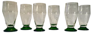 Handblown Beer Glasses, Former Czechoslovakia, 1925, Set of 6