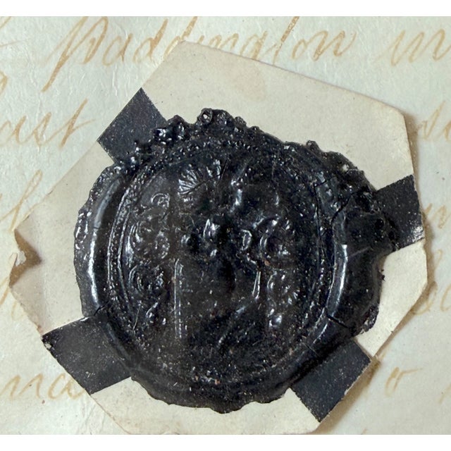 9 Antique 19th Century Heraldic Family Crest Armorial Wax Seal From Sweden For Sale - Image 12 of 12