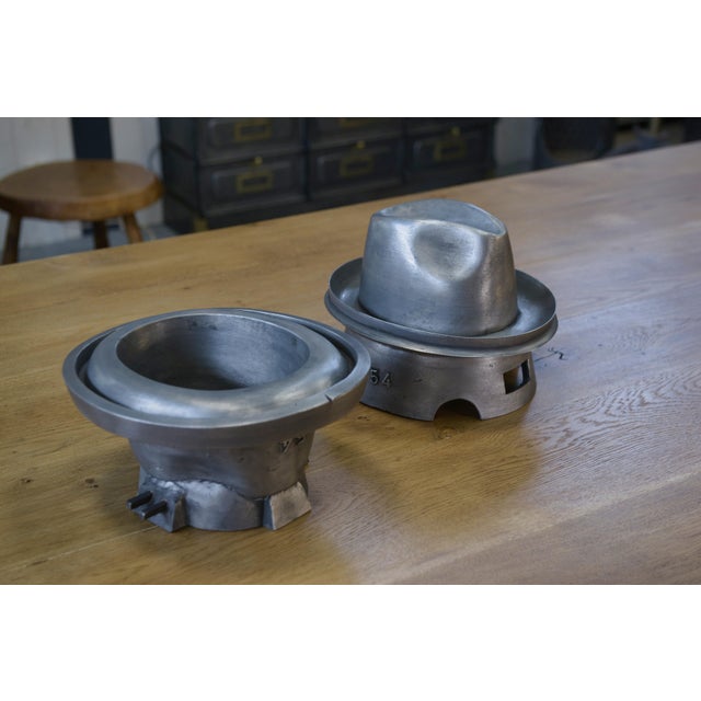 1950s Cast Aluminum Hat Mold Jalard in Caussade, 1950s For Sale - Image 5 of 11
