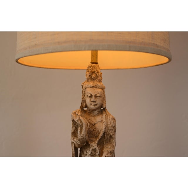Mid Century Hollywood Regency Tony Paul Westwood Guanyin Table Lamp For Sale - Image 10 of 13