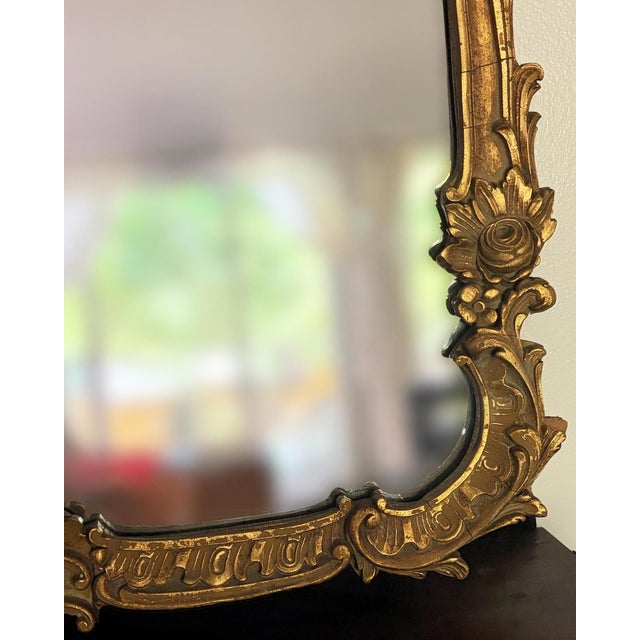 Antique French Rococo Giltwood Mirror For Sale In Phoenix - Image 6 of 11