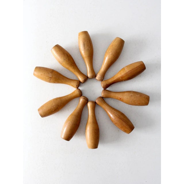 Antique Wooden Skittles - Set of 10 For Sale - Image 10 of 12