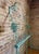 Antique Iron Mercantile Hanging Sign Frame in Turquoise For Sale - Image 16 of 18