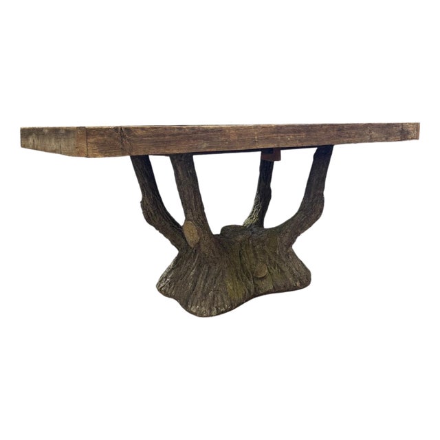 French Faux Bois Table For Sale