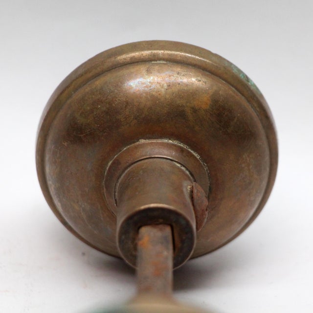 Early 20th Century Antique 1900s Bronze Lockwood Radial Door Knobs For Sale - Image 5 of 6