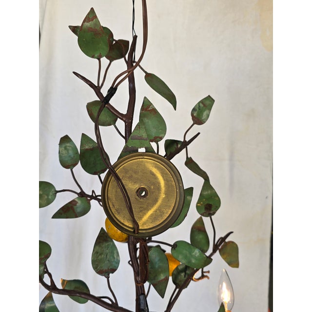 Vintage Italian Tole Citrus Wall Sconce For Sale - Image 14 of 15