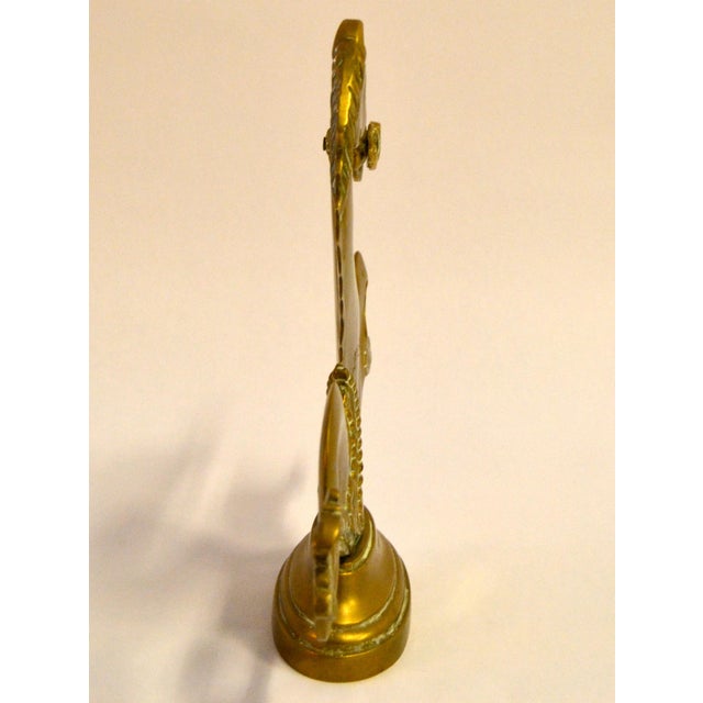 1950s 1950 Venetian Brass Gondola Mythical Seahorse Animal Sculpture Figurine Oar Lock For Sale - Image 5 of 15