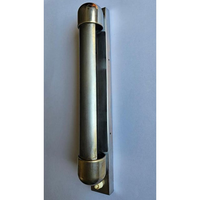 Vintage Bauhaus Art Deco Wall Lamp in Chrome, 1940s For Sale - Image 15 of 16