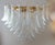 Italian chandelier shown with clear and light milky white Murano glass petals mounted on 24 k gold finish frame / Designed...